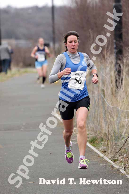 Emma Holt (Morpeth) senor womens Elswick Road Relays.